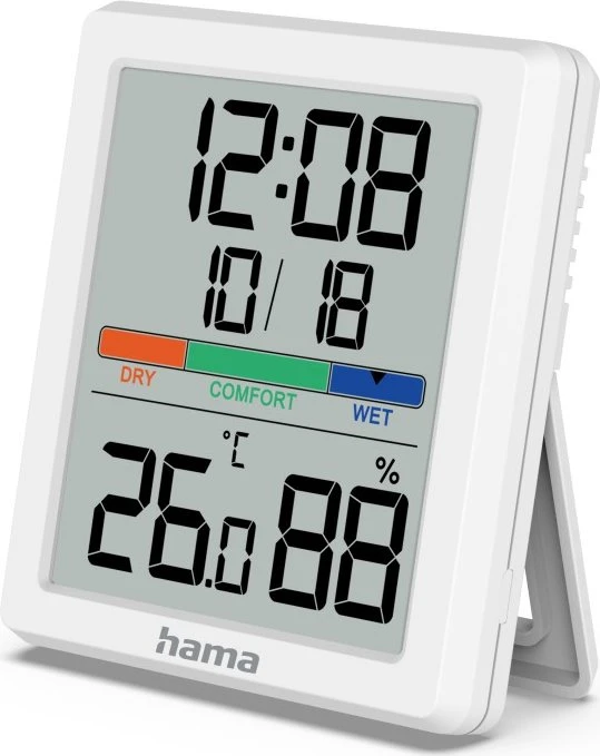 Hama Paros Hygrometer-Temperaturstation weiß, digital