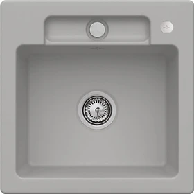 Villeroy & Boch Siluet 50 S Einbau Becken mittig mit Ablauffernbedienung fossil