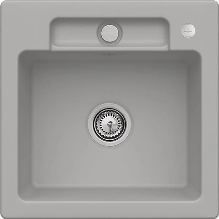 Villeroy & Boch Siluet 50 S Einbau Becken mittig mit Ablauffernbedienung fossil