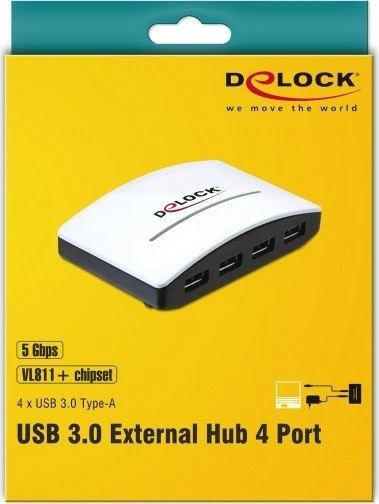 DeLOCK USB-Hub, USB-B 3.0 [Buchse]