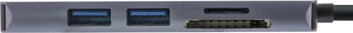 InLine Multifunktions-Hub + Card Reader, 2x USB-A 3.0, HDMI, SD Card, USB-C 3.0 [Stecker]