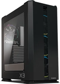 Zalman X3, schwarz, Glasfenster
