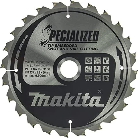 Makita Specialized Kreissägeblatt 24Z, 235x2.3x30mm, 1 Stück