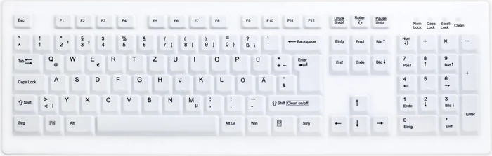Contour Design Active Key Ersatzmembran für AK-C8100 (ISO-DE-Layout), Tastatur-Membran, weiß