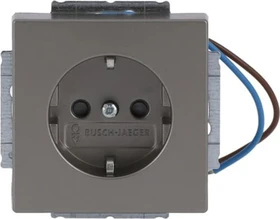 Busch-Jaeger Pur Edelstahl Steckdosen-Einsatz Busch-steplight, edelstahl