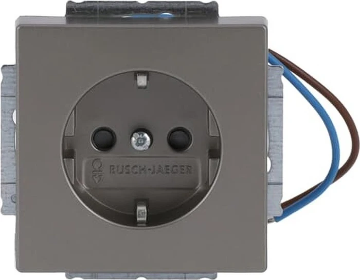 Busch-Jaeger Pur Edelstahl Steckdosen-Einsatz Busch-steplight, edelstahl
