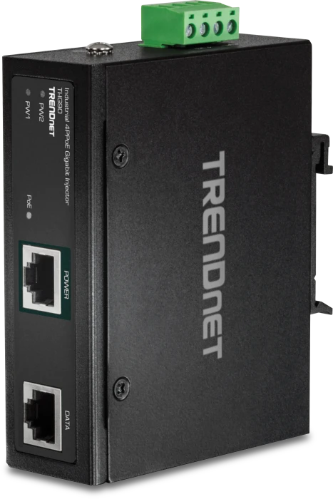 TRENDnet Industrial Railmount Gigabit PoE-Injektor, 2x RJ-45, 90W PoE++