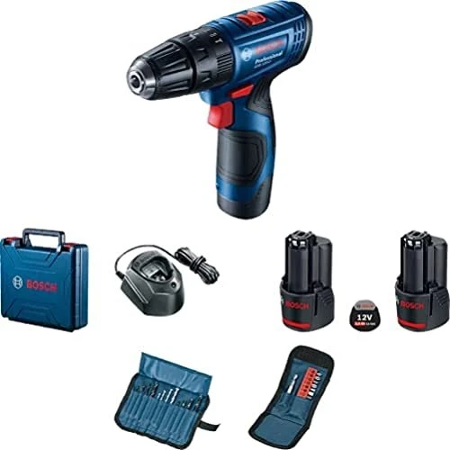 Bosch Professional GSB 120-LI Akku-Schlagbohrschrauber inkl. Koffer + 2 Akkus 2.0Ah + Zubehör