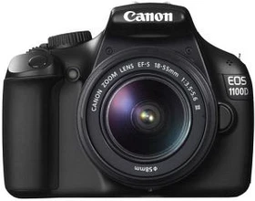 Canon EOS 1100D schwarz mit Objektiv EF-S 18-55mm 3.5-5.6 IS II