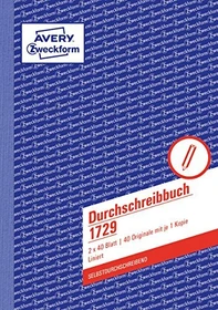 Avery-Zweckform Durchschreibebuch, A5, liniert, 80 Blatt