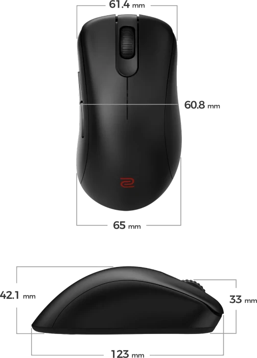 BenQ Zowie EC2-DW 4K Wireless mit Ladestation, schwarz, USB