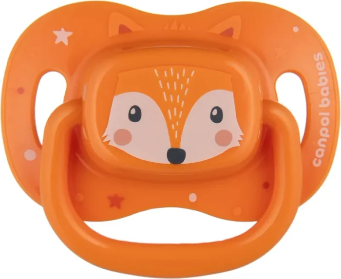 Canpol Babies Cute Animals Schnuller, 18+M, Silikon, orange