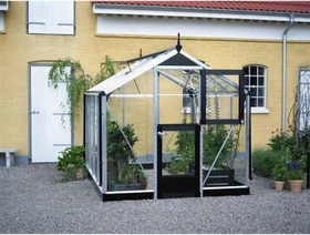 Juliana Compact 6.6m² 3mm Sicherheitsglas Gewächshaus blank/schwarz