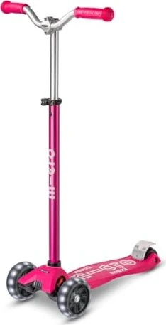 Micro Maxi Micro Deluxe Pro LED Kickboard pink