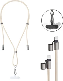 Intenso Cell Phone Charging Lanyard 1.65m beige