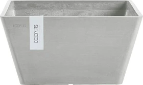 Ecopots Kunststoff-Topf Berlin 31x31cm white grey