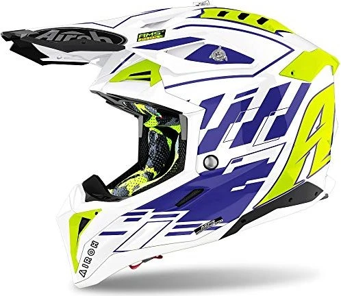 Airoh Aviator 3 Rampage blau/weiß/gelb