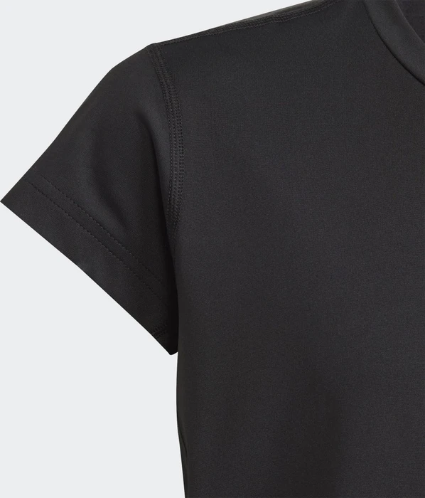 adidas Aeroready 3-Streifen Funktionsshirt kurzarm black/white/grey four (Junior)