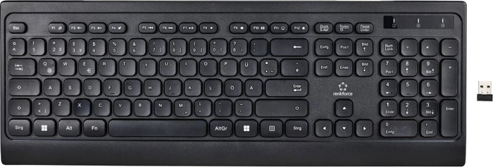 Renkforce RF-WLSKB-200 Funktastatur, schwarz, USB, DE