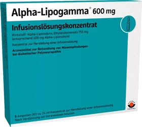Alpha-Lipogamma 600mg Infusionslösungskonzentrat, 120ml (5x 24ml)