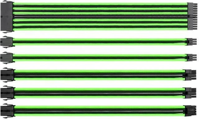 Thermaltake TtMod Sleeve Cable Verlängerung 30cm, schwarz/grün
