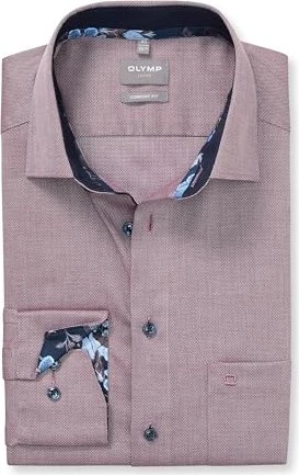 OLYMP Luxor New Kent Comfort Fit Hemd langarm bordeaux (Herren)