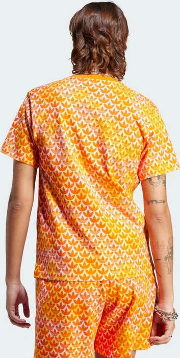 adidas Trefoil Monogram T-Shirt kurzarm orchid fusion/orange (Damen)