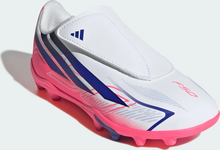 adidas F50 Hyperfast Club Velcro FG/MG cloud white/solar purple/solar turbo (Junior)