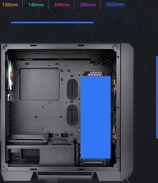Thermaltake View 300 MX, schwarz, Glasfenster