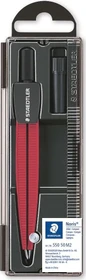 Staedtler Noris Club 550 Schulzirkel Metall, schwarz/rot, Klappdeckeletui