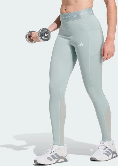 adidas TECHFIT Stash Pocket Full-Length Hose lang wonder sage (Damen)
