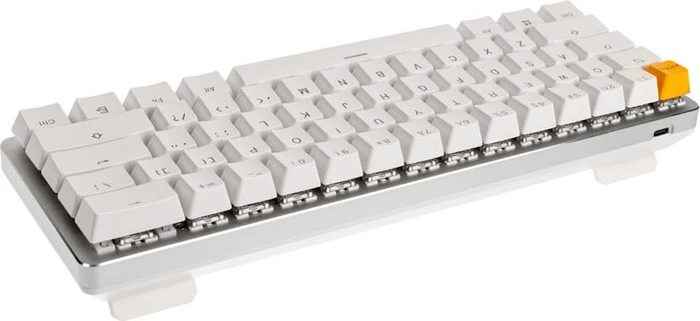 Glorious GMMK Compact, ABS, White Ice Edition, weiß/silber, Gateron BROWN, USB, US