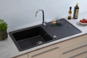 Respekta by Schock Columbia 1000x500mm Einbau Becken reversibel schwarz