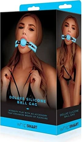 Whipsmart Glow in The Dark Ball-Mundknebel blau
