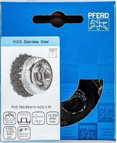 Pferd POS TBG 65/M14 INOX 0.35 Topfbürste gezopft, 65mm, 1 Stück