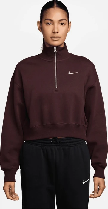 Nike Sportswear Phoenix Fleece Kurz Sweatshirt burgundy crush/sail