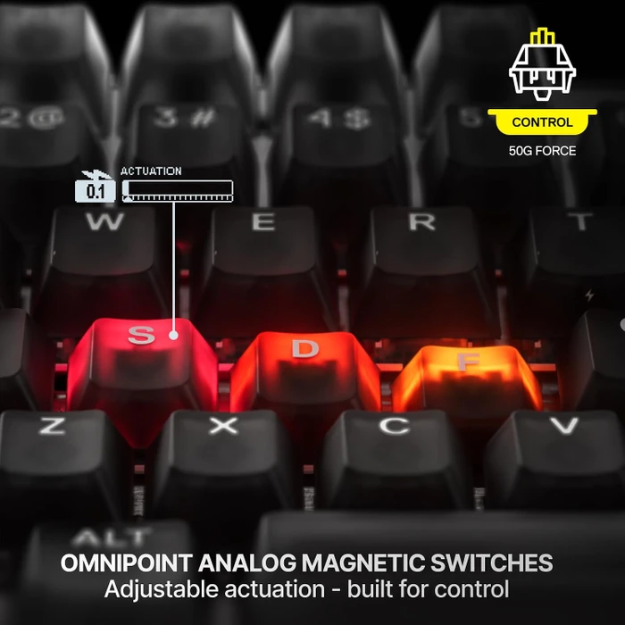 SteelSeries Apex Pro TKL Gen 3, Steel Control Edition, schwarz/transluzent, OmniPoint 3.0, USB, US