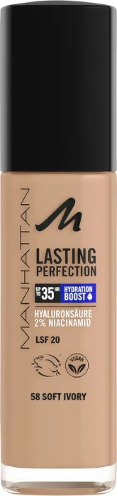 Manhattan Lasting Perfection 35h Foundation 58 soft ivory LSF20, 30ml