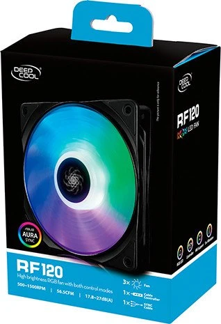 DeepCool RF120, LED-Steuerung, Lüftersteuerung, 120mm, 3er-Pack