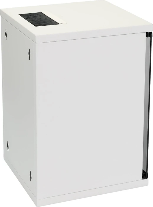 HMF Serverschrank 10", HMF 63400 9HE, Sicherheitsglastür, IP2X, grau, 300mm tief