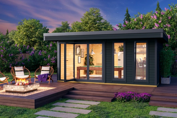 Lasita Maja Domeo 8 Gartenhaus carbongrau