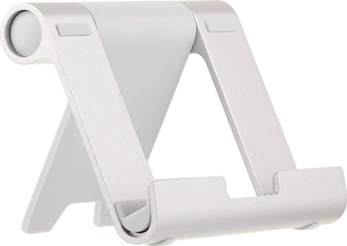 AmazonBasics tragbarer verstellbarer Ständer, Tablet-Stand 4-10", silber