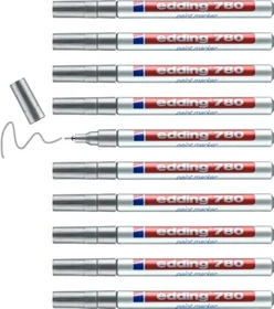 edding 780 Lackmarker silber, 10er-Pack