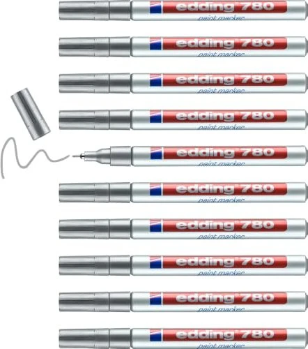 edding 780 Lackmarker silber, 10er-Pack