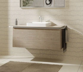 Hansgrohe Xelu Q Waschtischunterschrank 118x48.5cm, 1 Schubkasten, Griff mattweiß