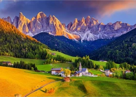ENJOY Puzzle Church in Dolomites Mountains