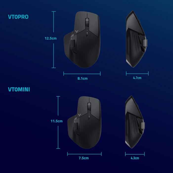 Rapoo VT0PRO 8K/4K Wireless Gaming Mouse schwarz, USB