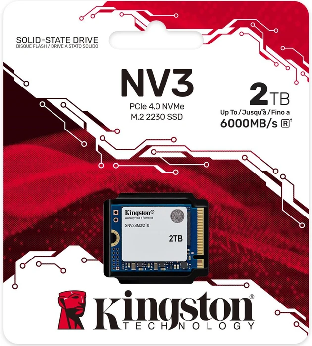 Kingston NV3 NVMe PCIe 4.0 SSD 2TB, M.2 2230 / M-Key / PCIe 4.0 x4