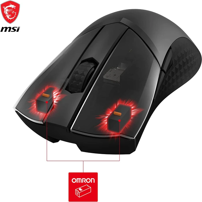 MSI Clutch GM31 Lightweight Wireless Gaming Mouse schwarz, USB