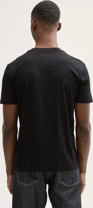 Tom Tailor Basic mit Logo-Print T-Shirt kurzarm deep black (Herren)